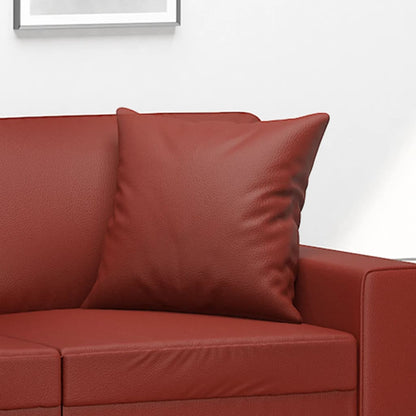 Cuscini Decorativi 2pz Rosso Vino 40x40 cm in Similpelle | homemem39