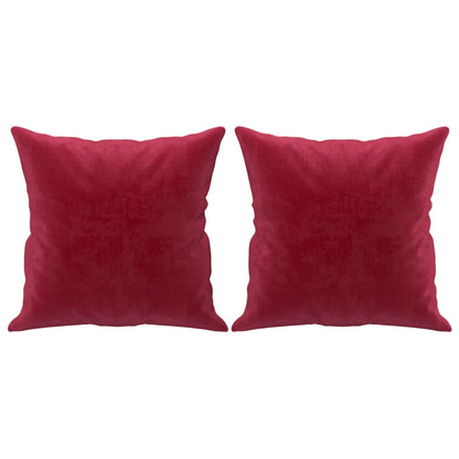 Cuscini Decorativi 2 pz Rosso Vino 40x40 cm in Velluto - homemem39