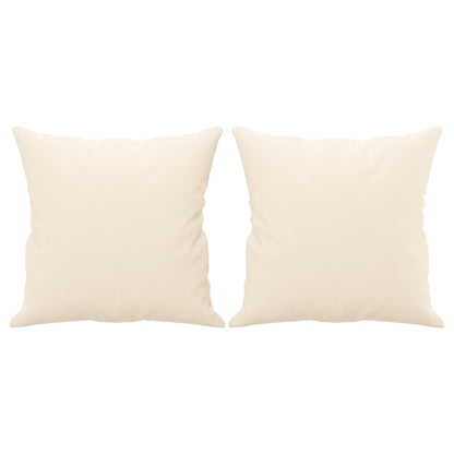 Cuscini Decorativi 2 pz Crema 40x40 cm in Velluto