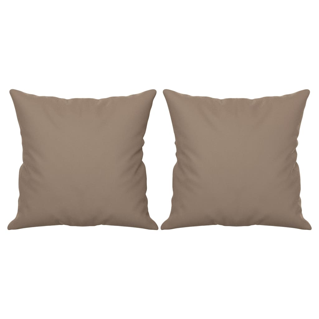 Cuscini Decorativi 2 pz Tortora 40x40 cm in Tessuto Microfibra - homemem39