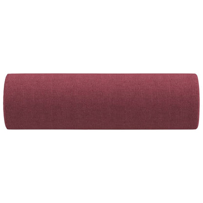 Cuscini Decorativi 2 pz Rosso Vino Ø15x50 cm in Tessuto