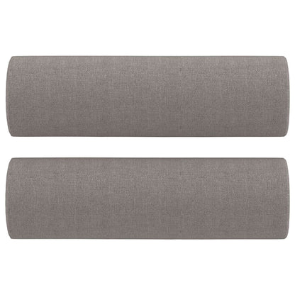 Cuscini Decorativi 2 pz Tortora Ø15x50 cm in Tessuto