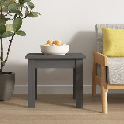 Tavolino da Salotto Grigio 35x35x30 cm Legno Massello di Pino | homemem39