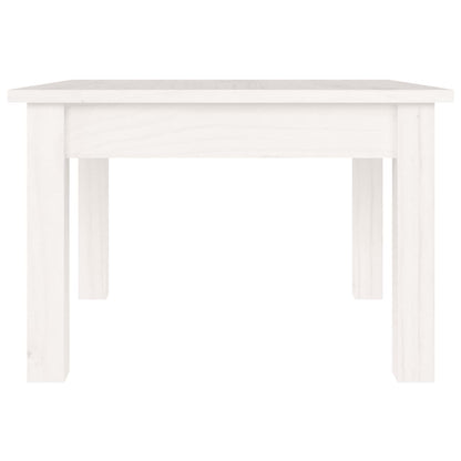 Tavolino da Salotto Bianco 45x45x30 cm Legno Massello di Pino