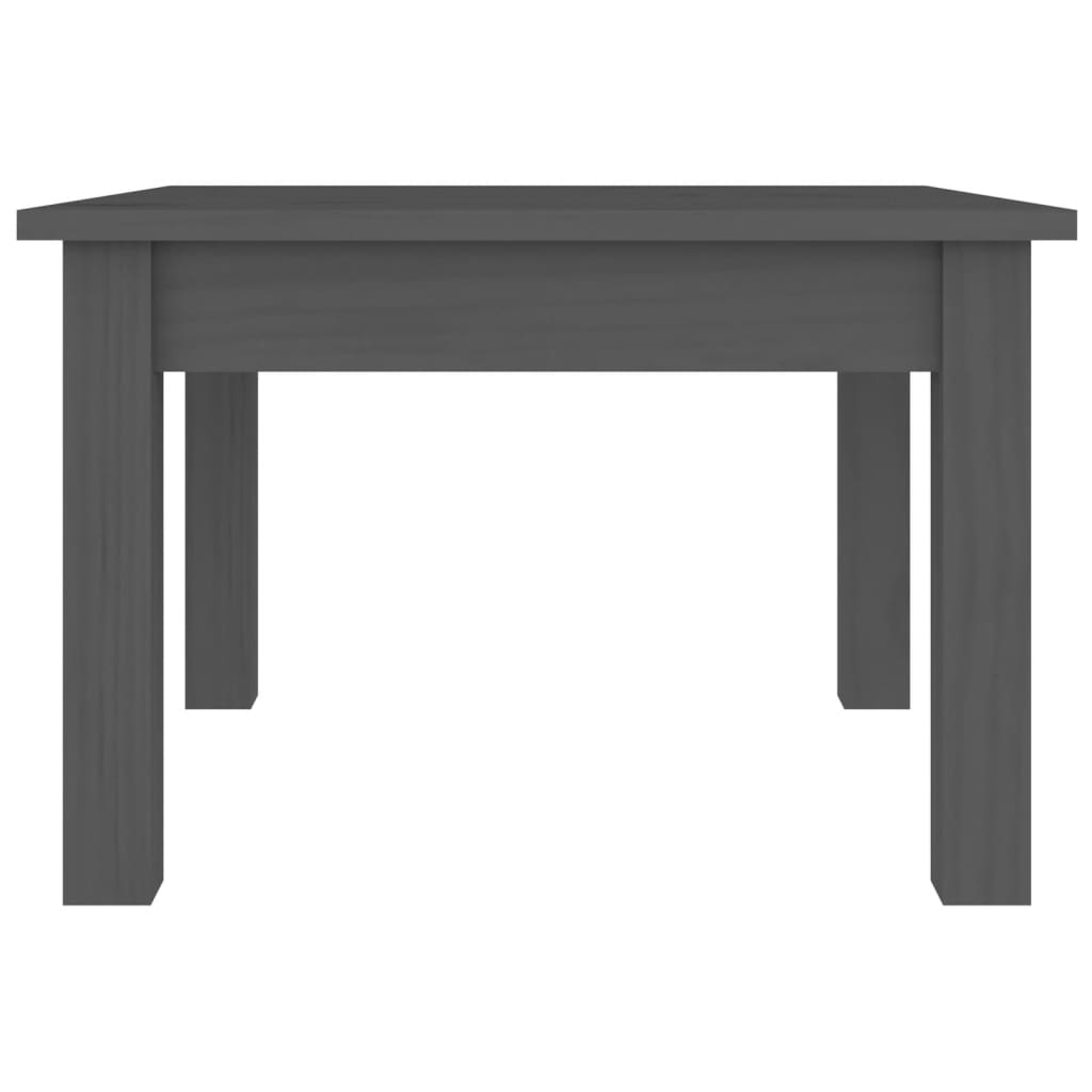 Tavolino da Salotto Grigio 45x45x30 cm Legno Massello di Pino
