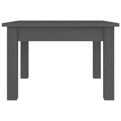 Tavolino da Salotto Grigio 45x45x30 cm Legno Massello di Pino