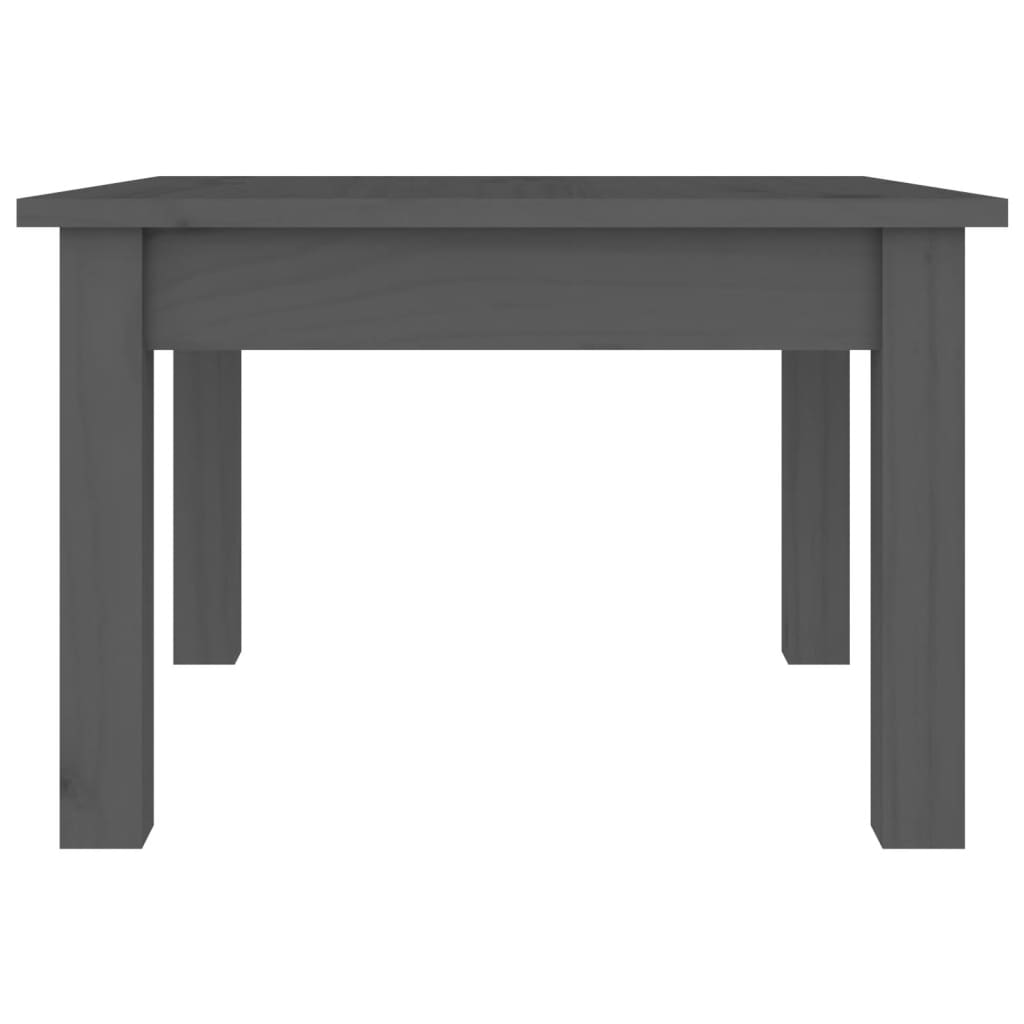 Tavolino da Salotto Grigio 45x45x30 cm Legno Massello di Pino