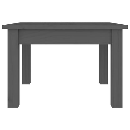 Tavolino da Salotto Grigio 45x45x30 cm Legno Massello di Pino
