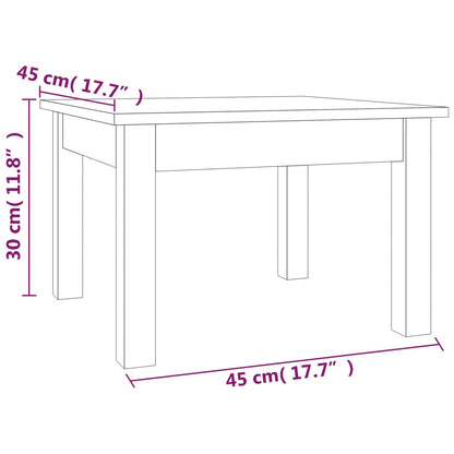 Tavolino da Salotto ambra 45x45x30 cm Legno Massello di Pino