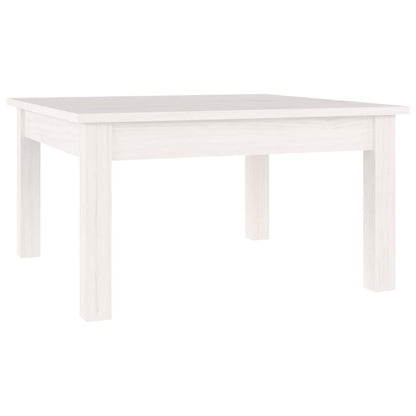 Tavolino da Salotto Bianco 55x55x30 cm Legno Massello di Pino | homemem39