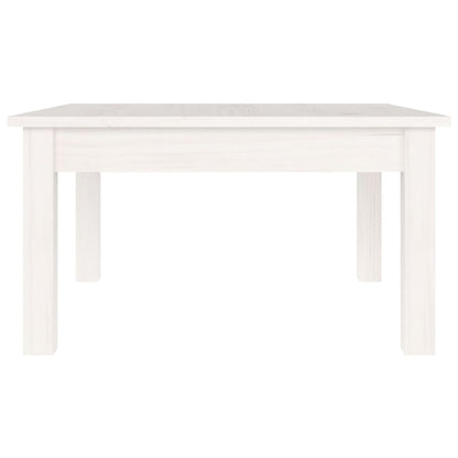 Tavolino da Salotto Bianco 55x55x30 cm Legno Massello di Pino | homemem39