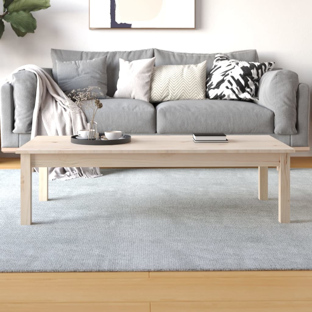 Tavolino da Salotto 110x50x30 cm Legno Massello di Pino - homemem39