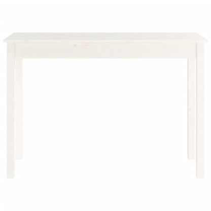 Tavolo Consolle Bianco 110x40x75 cm in Legno Massello di Pino - homemem39