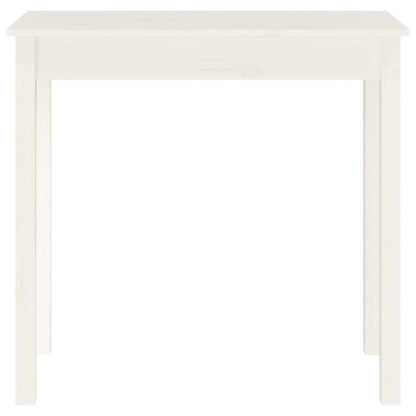 Tavolo Consolle Bianco 80x40x75 cm in Legno Massello di Pino - homemem39