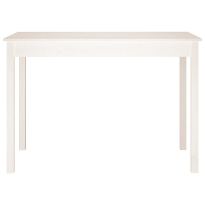 Tavolo da Pranzo Bianco 110x55x75 cm in Legno Massello di Pino