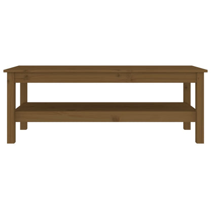 Tavolino da Salotto ambra 110x50x40 cm Legno Massello di Pino | homemem39
