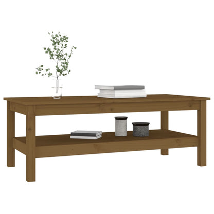 Tavolino da Salotto ambra 110x50x40 cm Legno Massello di Pino | homemem39