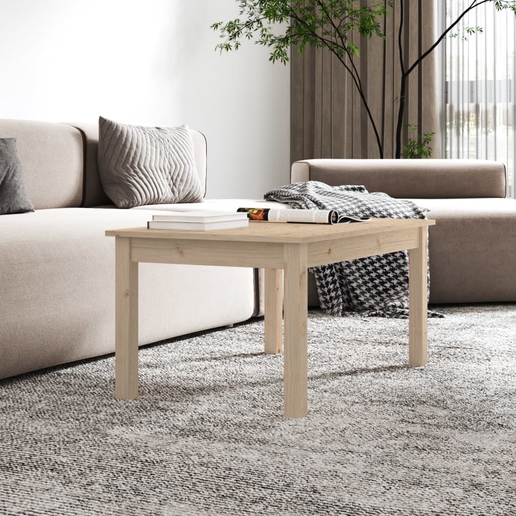 Tavolino da Salotto 80x50x40 cm Legno Massello di Pino | homemem39