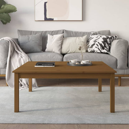 Tavolino da Salotto Marrone Cera 100x100x40 cm Legno di Pino | homemem39