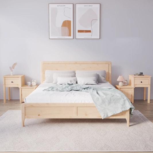 Comodini 2 pz 79,5x38x65,5 cm in Legno Massello di Pino - homemem39