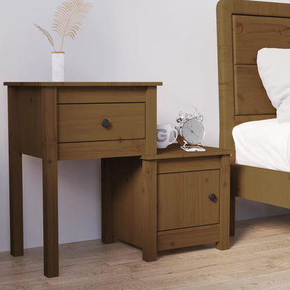 Comodino ambra 79,5x38x65,5 cm in Legno Massello di Pino - homemem39