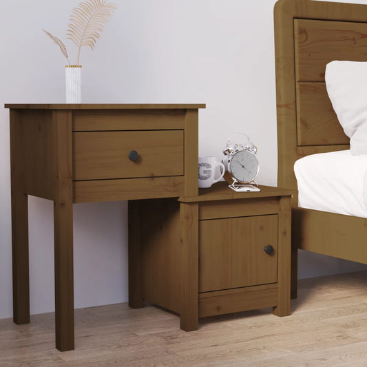 Comodino ambra 79,5x38x65,5 cm in Legno Massello di Pino - homemem39