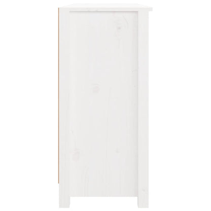 Credenza Bianca 100x35x74 cm in Legno Massello di Pino - homemem39