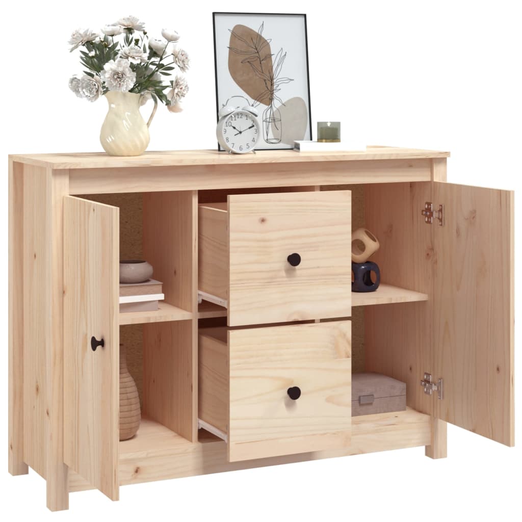 Credenza 100x35x74 cm in Legno Massello di Pino - homemem39