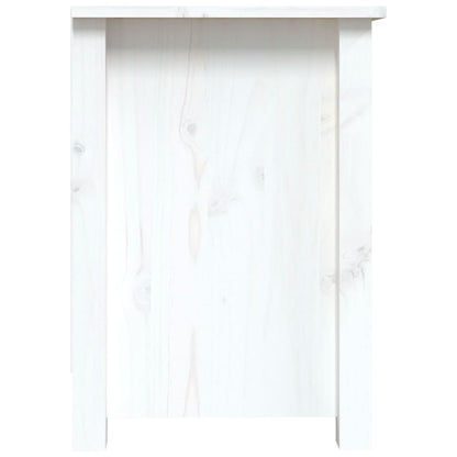Mobile Porta TV Bianco 103x36,5x52 cm in Legno Massello di Pino - homemem39
