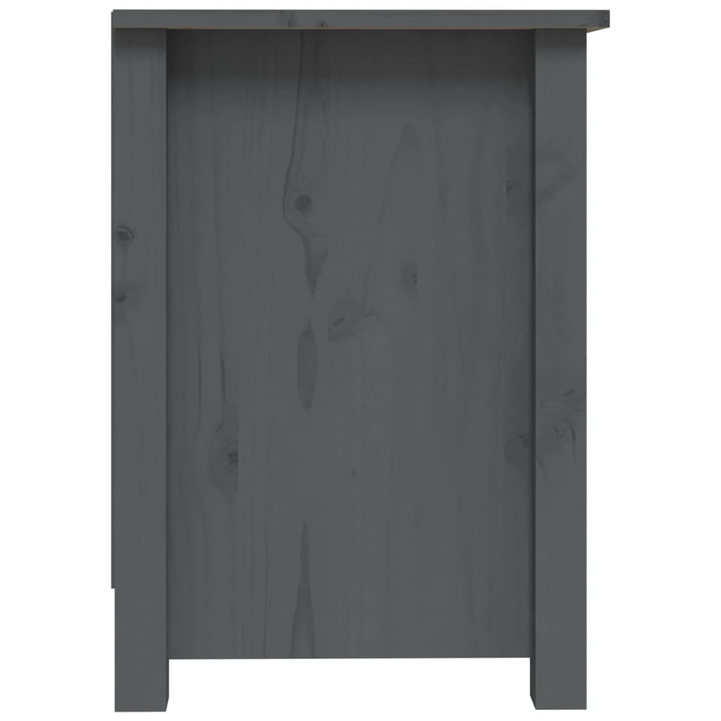 Mobile Porta TV Grigio 103x36,5x52 cm in Legno Massello di Pino - homemem39