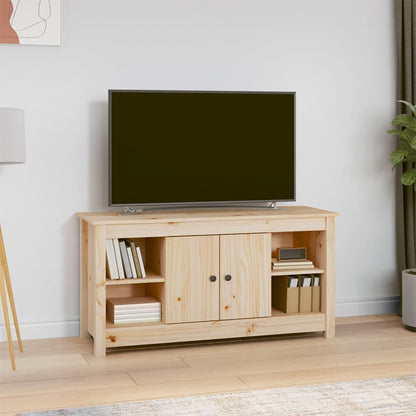 Mobile Porta TV 103x36,5x52 cm in Legno Massello di Pino - homemem39