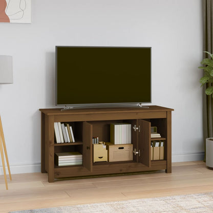 Mobile Porta TV Ambra 103x36,5x52 cm in Legno Massello di Pino