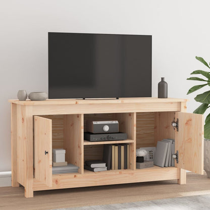 Mobile Porta TV 103x36,5x52 cm in Legno Massello di Pino - homemem39