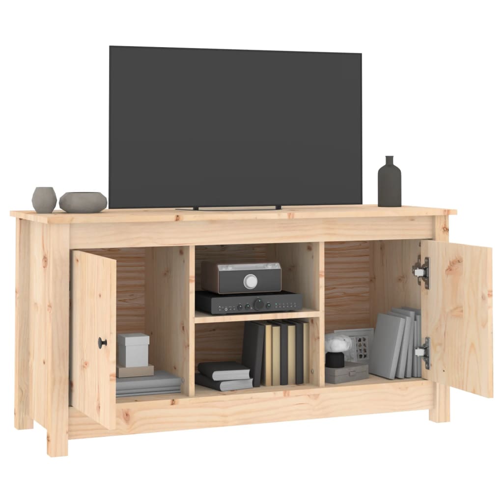 Mobile Porta TV 103x36,5x52 cm in Legno Massello di Pino - homemem39