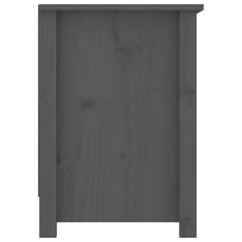 Mobile Porta TV Grigio 103x36,5x52 cm in Legno Massello di Pino - homemem39