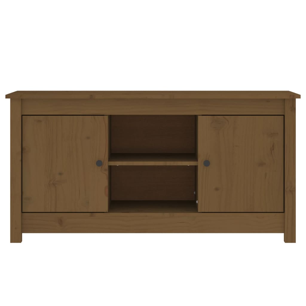 Mobile Porta TV Ambra 103x36,5x52 cm in Legno Massello di Pino - homemem39