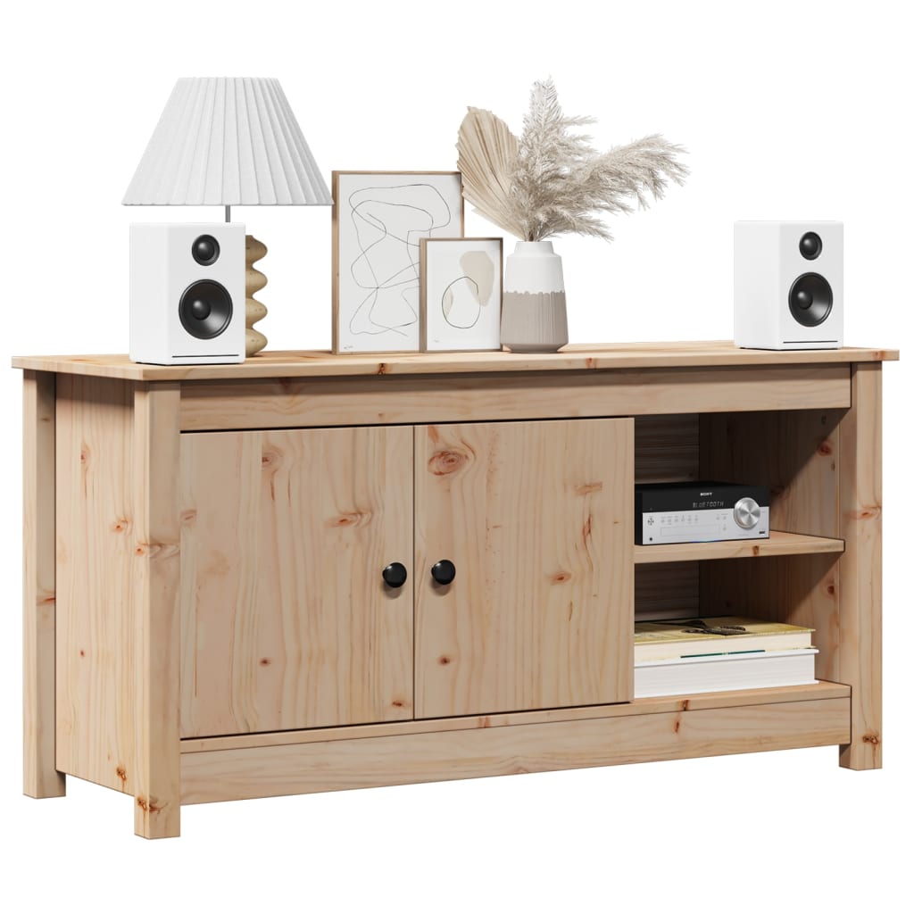 Mobile Porta TV 103x36,5x52 cm in Legno Massello di Pino - homemem39