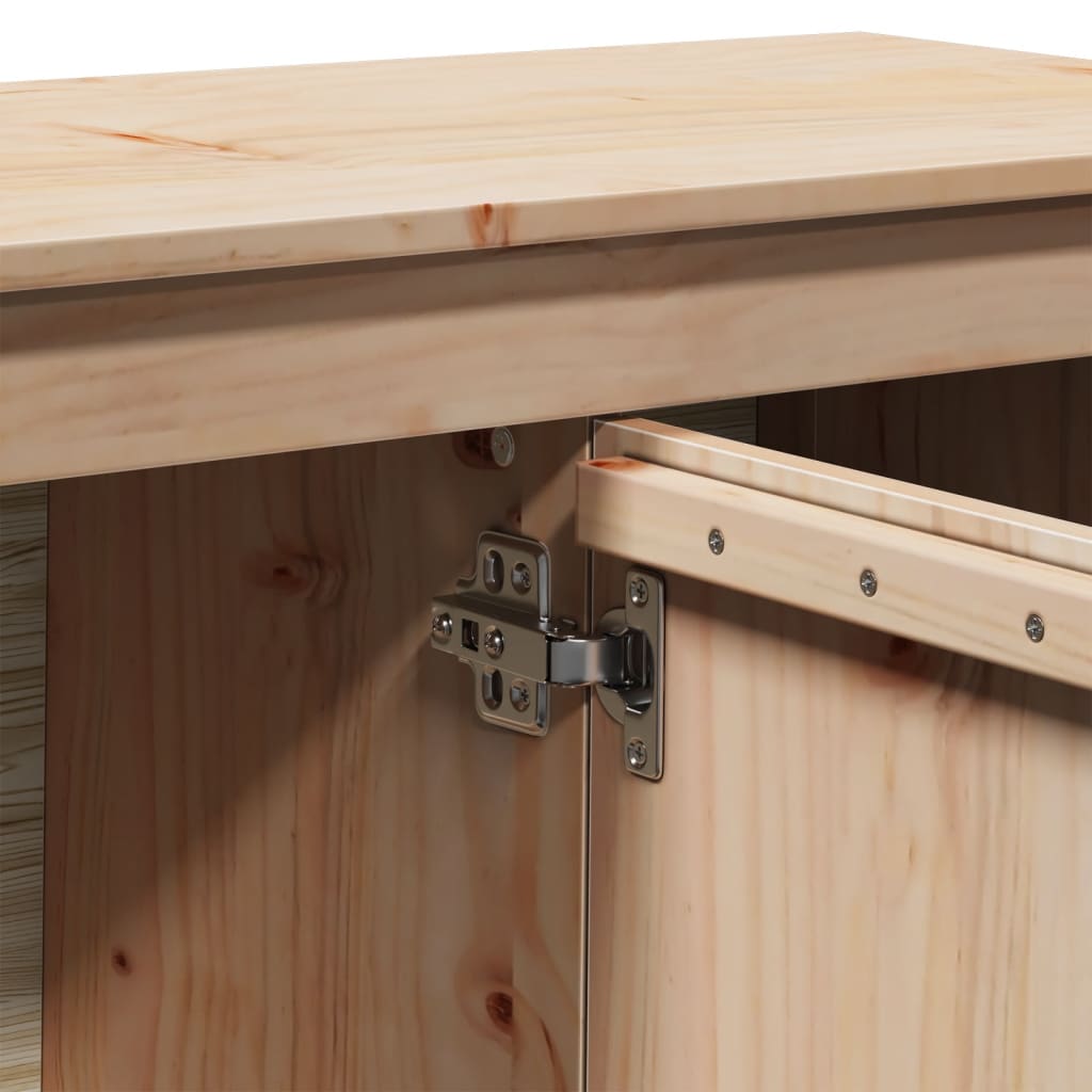 Mobile Porta TV 103x36,5x52 cm in Legno Massello di Pino - homemem39