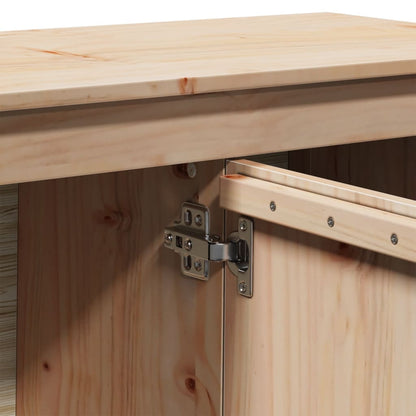 Mobile Porta TV 103x36,5x52 cm in Legno Massello di Pino - homemem39