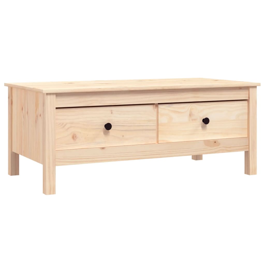 Tavolino da Salotto 100x50x40 cm Legno Massello di Pino | homemem39