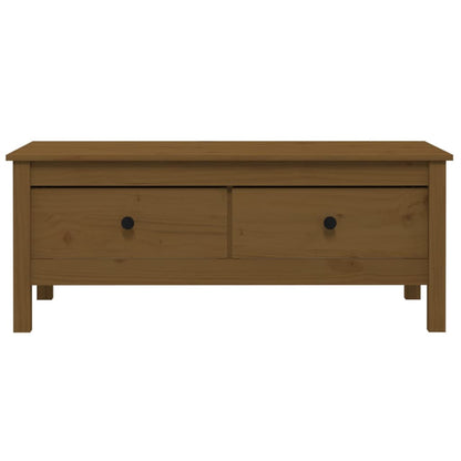 Tavolino da Salotto ambra 100x50x40 cm Legno Massello di Pino | homemem39