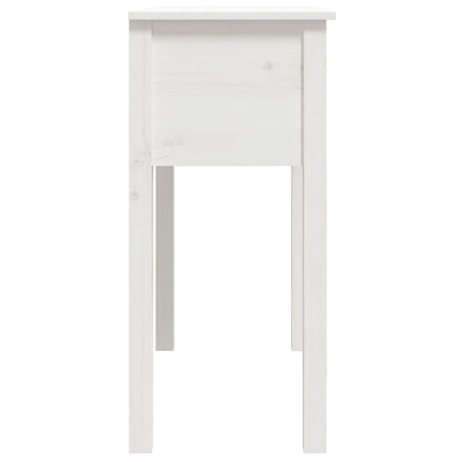 Tavolo Consolle Bianco 70x35x75 cm in Legno Massello di Pino | homemem39