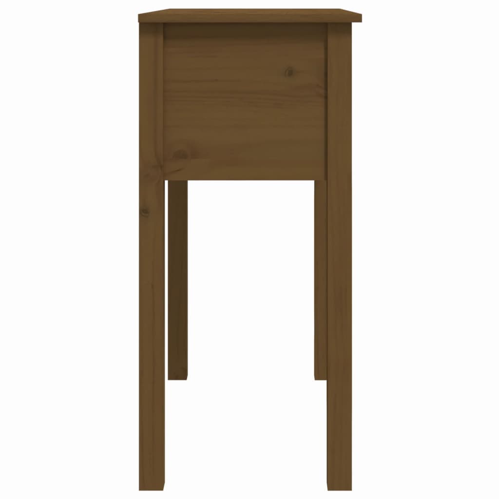 Tavolo Consolle Marrone Ambra 70x35x75cm Legno Massello di Pino | homemem39