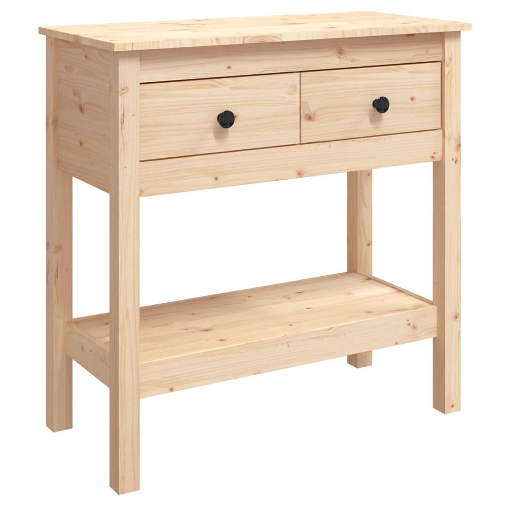 Tavolo Consolle 75x35x75 cm in Legno Massello di Pino - homemem39