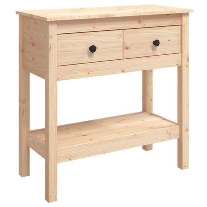 Tavolo Consolle 75x35x75 cm in Legno Massello di Pino - homemem39