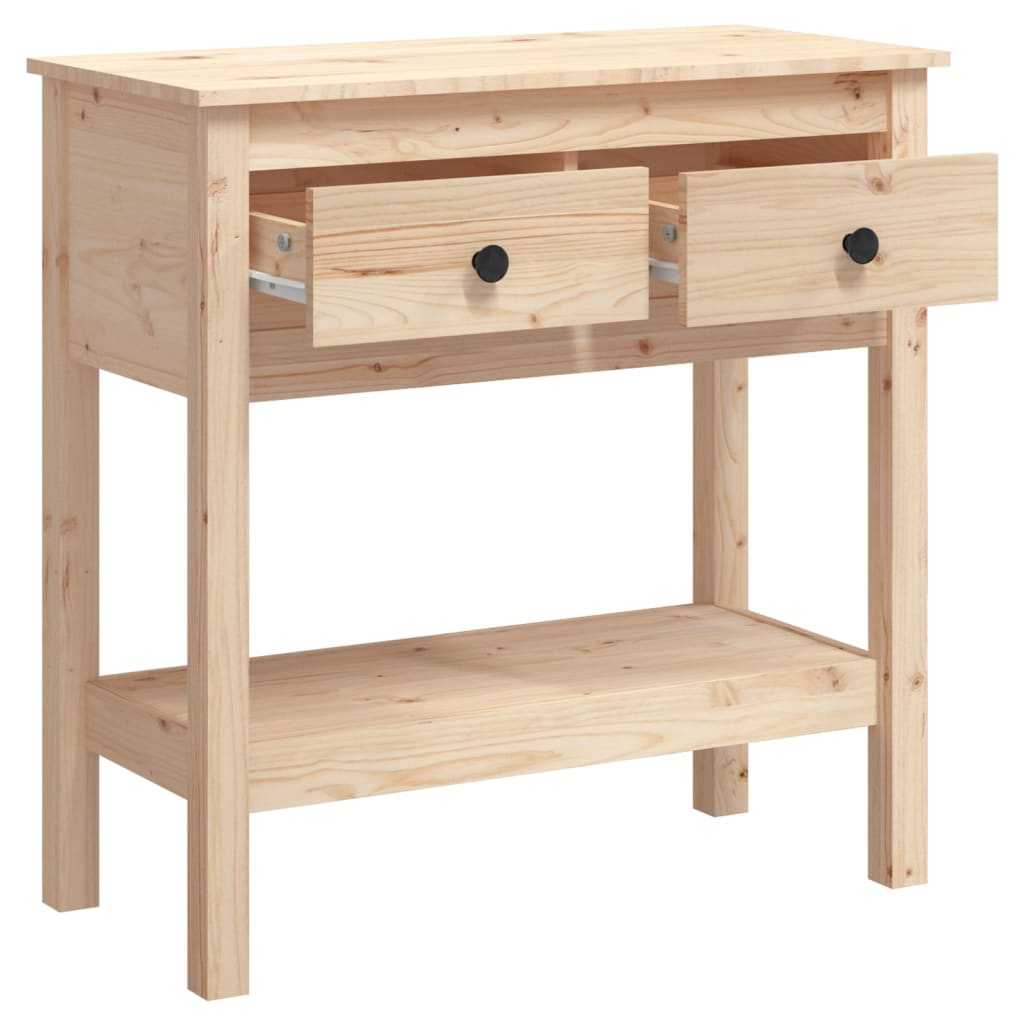 Tavolo Consolle 75x35x75 cm in Legno Massello di Pino | homemem39