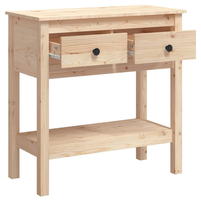 Tavolo Consolle 75x35x75 cm in Legno Massello di Pino - homemem39
