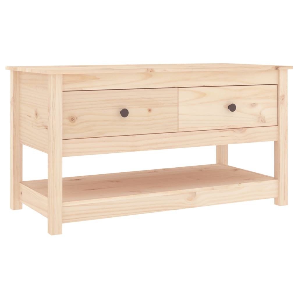 Tavolino da Salotto 102x49x55 cm in Legno Massello di Pino | homemem39