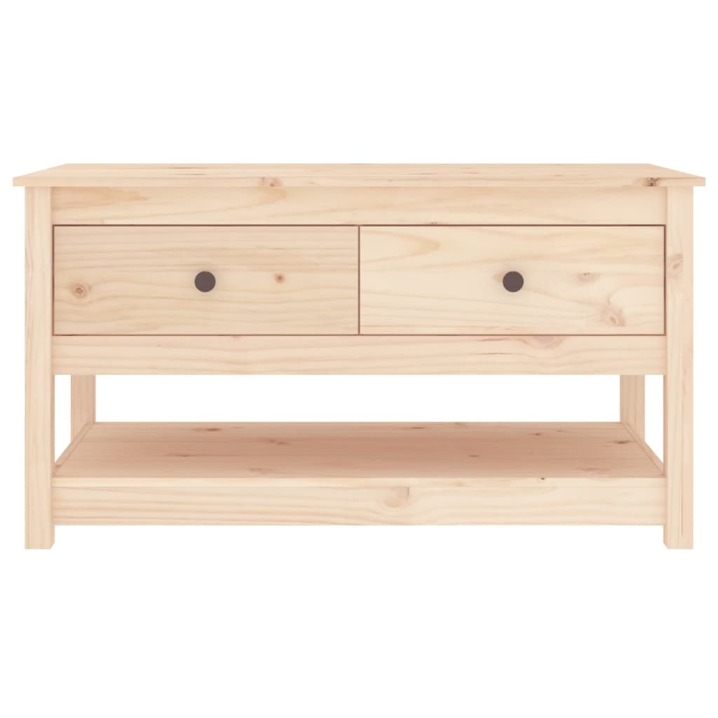 Tavolino da Salotto 102x49x55 cm in Legno Massello di Pino | homemem39