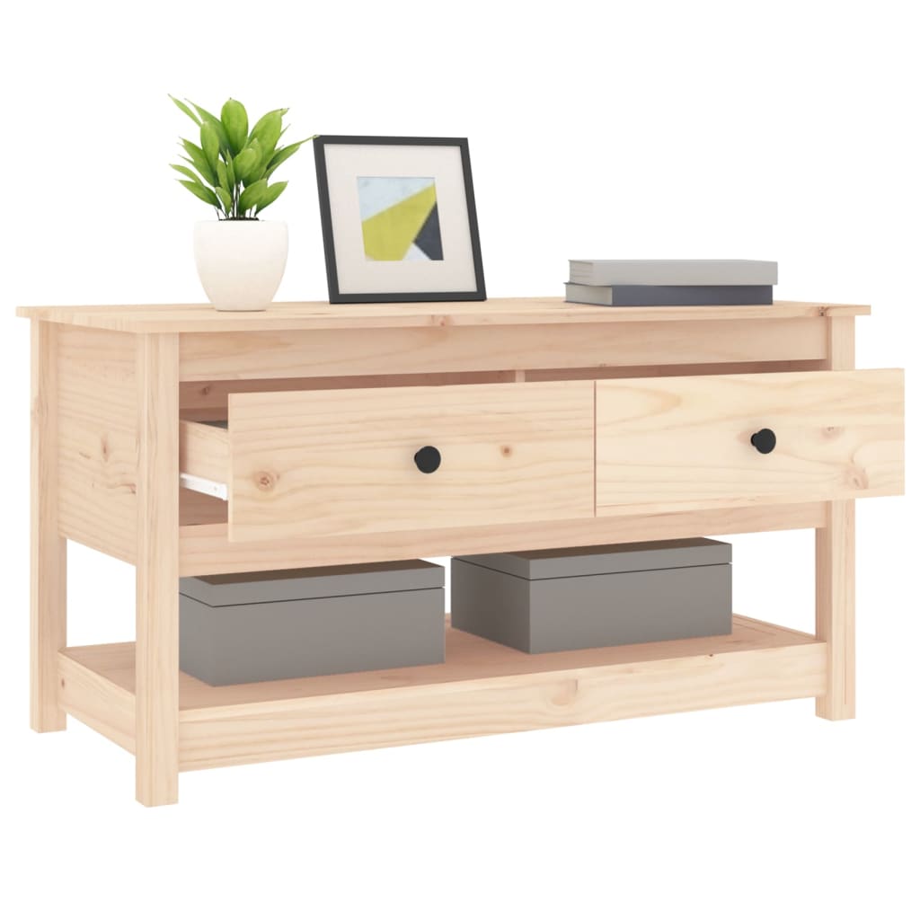 Tavolino da Salotto 102x49x55 cm in Legno Massello di Pino | homemem39